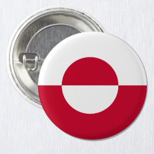 Groenland knoop, patriottische Groenland Vlag mode Ronde Button 3,2 Cm
