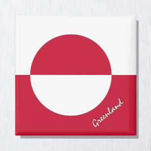 Groenland Magneet, Patriottisch, Groenland Vlag Magneet