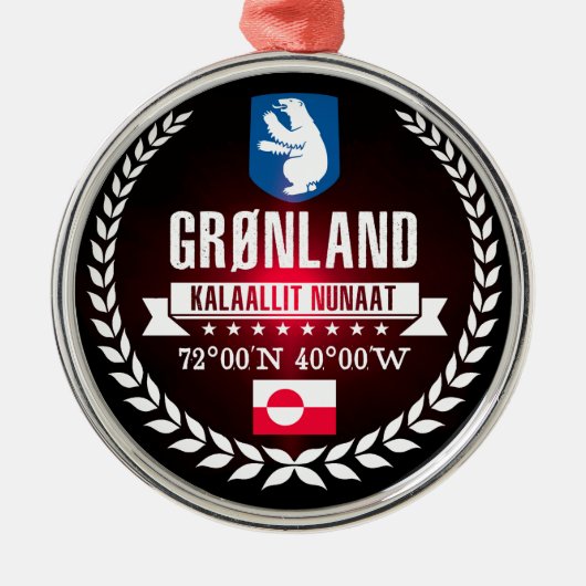 Groenland Metalen Ornament (Voorkant)