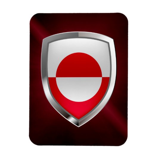 Groenland Mettalic Emblem Magneet (Verticaal)