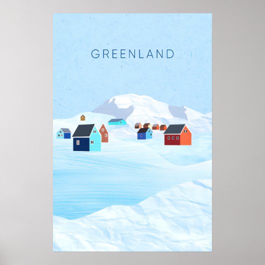 Groenland Minimaal Reisposter Poster (Voorkant)