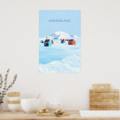 Groenland Minimaal Reisposter Poster (Keuken)