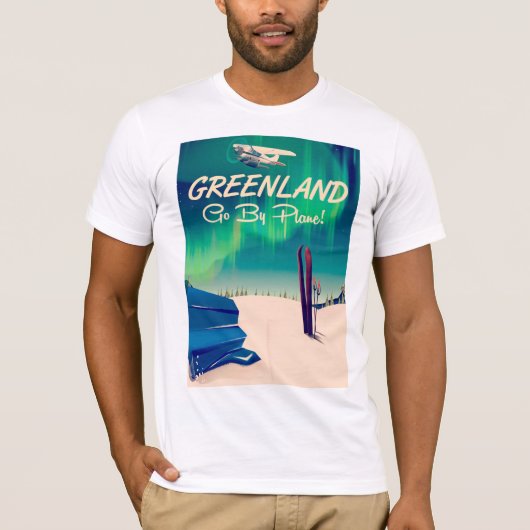 Groenland: "Naar het vliegtuig!" T-shirt (Voorkant)