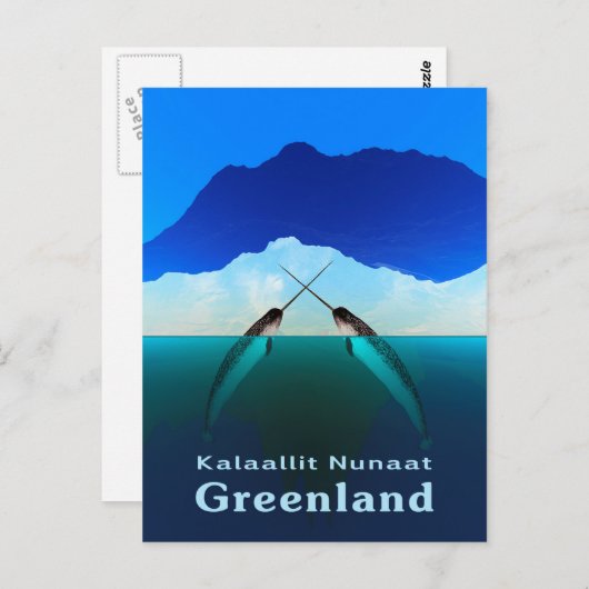 Groenland - Narwhal Briefkaart (Voorkant / Achterkant)