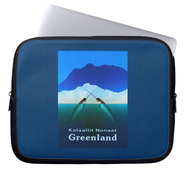 Groenland - Narwhal Laptop Sleeve (Voorkant)