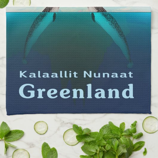 Groenland - Narwhal Theedoek (Gevouwen)