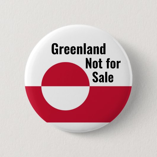 Groenland niet te koop ronde button 5,7 cm (Voorkant)
