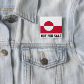 Groenland niet te koop vierkante button 5,1 cm (In situ)