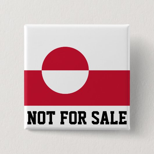 Groenland niet te koop vierkante button 5,1 cm (Voorkant)
