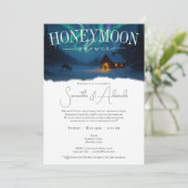 Groenland Noorderlicht Honeymoon Couples Douche Kaart (Staand voorkant)