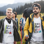 Groenland Nuuk Arctic Travel Baggage Label Grappig T-shirt