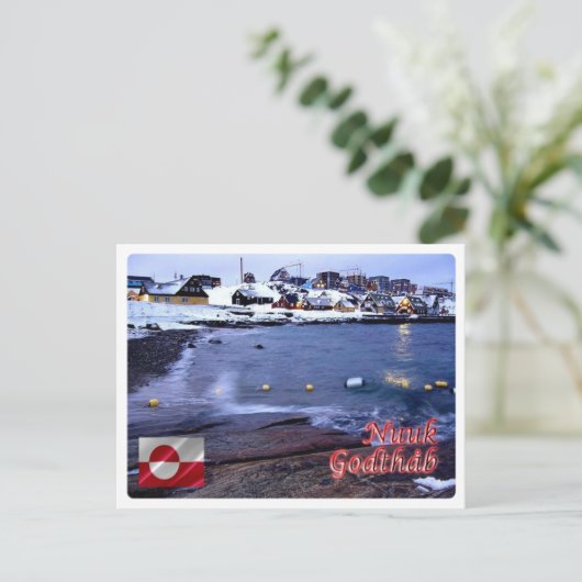 Groenland - Nuuk Bay - Briefkaart (Staand voorkant)
