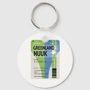 Groenland Nuuk reis ticket Sleutelhanger