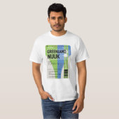 Groenland Nuuk reis ticket T-shirt (Voorkant volledig)