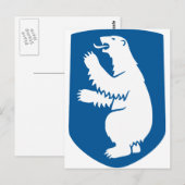 Groenland Officieel symbool voor de heraldroomlaag Briefkaart (Voorkant / Achterkant)