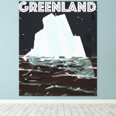 Groenland poster van het vintonijnreizen canvas afdruk (Insitu (Houten vloer))