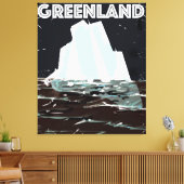 Groenland poster van het vintonijnreizen canvas afdruk (Insitu (Woonkamer))