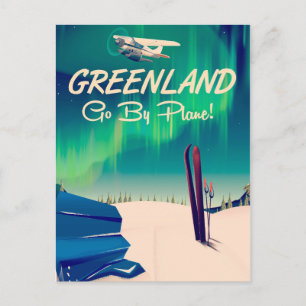 Groenland 'Reis Per Vliegtuig!' Briefkaart