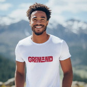 Groenland Rode Typografie Kalaallit Nunaat T-shirt