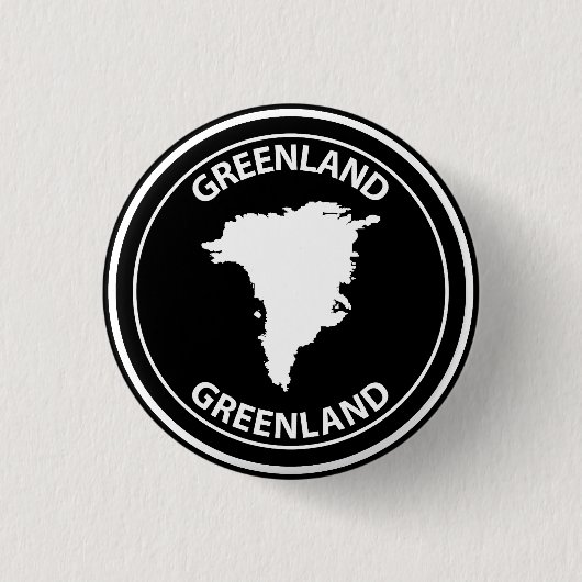 Groenland Ronde Button 3,2 Cm (Voorkant)