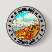 Groenland Ronde Button 7,6 Cm (Voorkant)