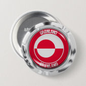 Groenland Ronde Embleem Button 7,6 Cm (Voorkant /achterkant)