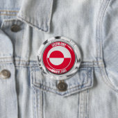 Groenland Ronde Embleem Button 7,6 Cm (In situ)