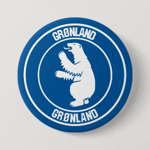 Groenland Ronde Embleem Button 7,6 Cm