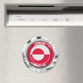 Groenland Ronde Embleem Magneet (Insitu (Vaatwasser))