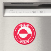 Groenland Ronde Embleem Magneet (Insitu (Vaatwasser))