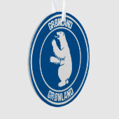 Groenland Ronde Embleem Ornament (voorkant)