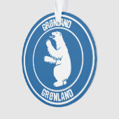 Groenland Ronde Embleem Ornament (voorkant)
