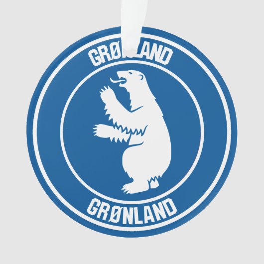 Groenland Ronde Embleem Ornament (voorkant)