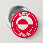 Groenland Ronde Embleem Ronde Button 7,6 Cm (Voorkant /achterkant)