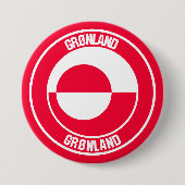 Groenland Ronde Embleem Ronde Button 7,6 Cm (Voorkant)
