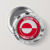 Groenland Ronde Embleem Ronde Button 7,6 Cm (Voorkant /achterkant)