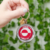 Groenland Ronde Embleem Sleutelhanger (Hand)