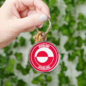 Groenland Ronde Embleem Sleutelhanger (Hand)