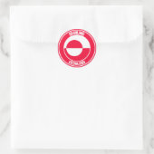 Groenland Ronde Embleem Sticker (Tas)