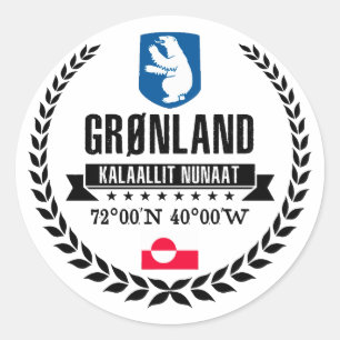 Groenland Ronde Sticker
