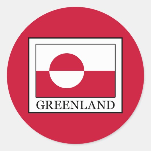 Groenland Ronde Sticker (Voorkant)