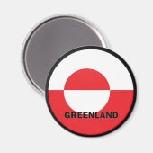Groenland Roundel kwaliteitsvlag Magneet (Voorkant / Achterkant)