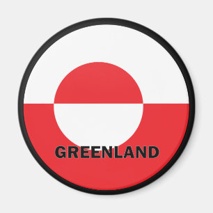 Groenland Roundel-kwaliteitsvlag Magneet