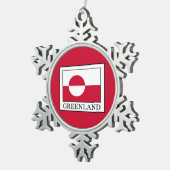 Groenland Tin Sneeuwvlok Ornament (Rechts)