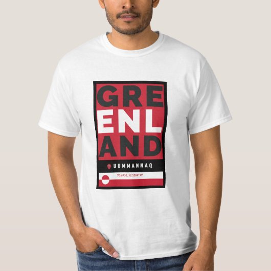 Groenland Uummannaq Arctische reisbestemming T-shirt (Voorkant)
