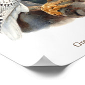 Groenland valk, vogel illustratie poster (Hoek)