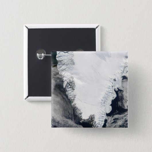 Groenland Vierkante Button 5,1 Cm (Voorkant /achterkant)