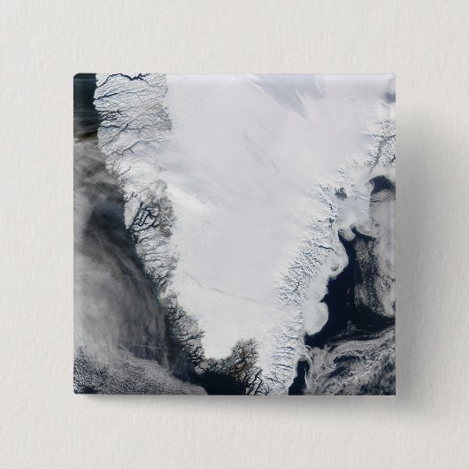 Groenland Vierkante Button 5,1 Cm (Voorkant)