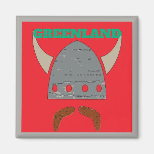 GROENLAND, Viking Head Magneet