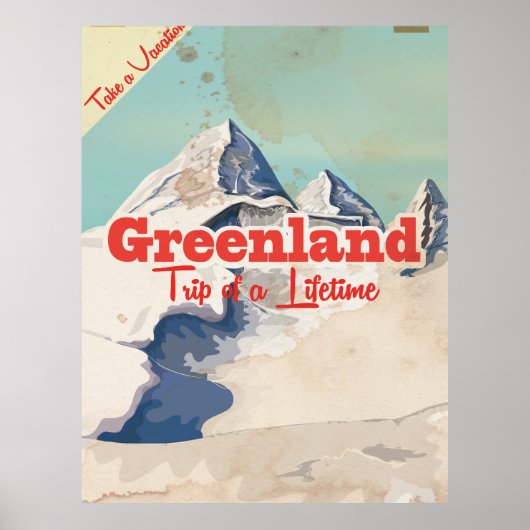 Groenland vintage reisposter poster (Voorkant)